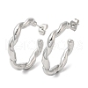 Non-Tarnish 304 Stainless Steel Twist Ring Stud Earrings EJEW-B026-24P-1