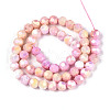 Electroplate Glass Beads Strands EGLA-T021-8mm-15-04-2