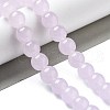Imitation Jade Glass Round Beads Strands GLAA-A016-01B-2