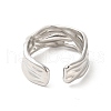 Non-Tarnish 304 Stainless Steel Twist Open Cuff Ring for Women X-RJEW-E063-24P-3