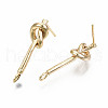 Brass Stud Earring Findings KK-S360-009-NF-2