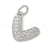 Rack Plating Brass Micro Pave Cubic Zirconia Pendants KK-K392-25P-1