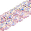 Transparency Electroplate Glass Beads Strands GLAA-T023-40A-05-1