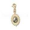 304 Stainless Steel Oval Pendant Decoration STAS-S165-05G-1