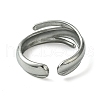 304 Stainless Steel Open Cuff Ring RJEW-L110-003P-3