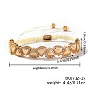 Elegant Bohemian Style Brass Micro Pave Clear Cubic Zirconia Braided Bead Bracelets for Women ZU5432-2-1