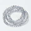 Electroplate Transparent Glass Beads Strands EGLA-A034-T4mm-F10-2
