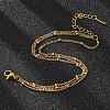 304 Stainless Steel Multi-strand Bracelets BJEW-Q051-02G-B-5