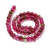 Crackle Glass Round Bead Strands CCG-C001-01B-02-3