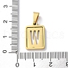 304 Stainless Steel Alphabet Pendants STAS-S152-01G-W-3