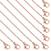 Unicraftale PVD Vacuum Plating Classic Plain 304 Stainless Steel Mens Womens Cable Chain Necklaces STAS-UN0017-38RG-B-1