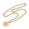 Basketball 304 Stainless Steel Pendant Necklaces for Men Women NJEW-K283-21G-2