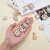 100Pcs Unfinished Wood Piece Decorations WOOD-CJ0001-58-5