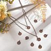 SUPERFINDINGS 100Pcs Brass Stamping Blank Tag Charms KK-FH0002-60R-4