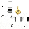 304 Stainless Steel Micro Pave Cubic Zirconia Pendants STAS-U042-02B-G-3
