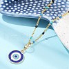 Brass Pendant Necklaces NJEW-R006-01G-05-5