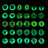 CHGCRAFT 30Pcs 15 Colors Luminous Self Adhesive Glass Eyes Cabochons DIY-CA0006-27B-4