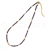 Plating Glass Beaded Necklaces SD7804-2-1