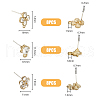 SUPERFINDINGS 24Pcs 3 Style Alloy Stud Earring Findings FIND-FH0006-52-2