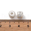 Brass Micro Pave Cubic Zirconia Beads KK-C071-06S-01-3