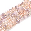 Electroplate Glass Beads Strands GLAA-T023-A16-02-1