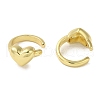 Rack Plating Brass Heart Cuff Earrings EJEW-P280-20G-2