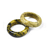 Natural Yellow Turquoise(Jasper) Plain Band Ring G-N0326-99A-2