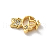 Brass Micro Pave Cubic Zirconia Pendants KK-P292-21D-G-2