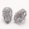 Brass Skull Beads KK-K093-06P-NF-2