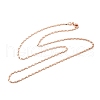 1.5mm Rack Plating Brass Oval Link Chain Necklaces for Women Men MAK-L044-25RG-1