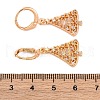 Brass Micro Pave Clear Cubic Zirconia Leverback Earrings EJEW-K300-28G-5