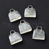 Watermelon Stone Glass Brass Pendants KK-E274-01P-023-2