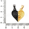 Alloy Enamel Split Pendants STAS-M114-06EBG-3