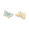 Rack Plating Alloy Enamel Pendants ENAM-N056-363KCG-04-2