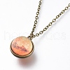 Glass Pendant Necklace NJEW-D281-B-10AB-1