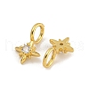 Rack Plating Brass Micro Pave Cubic Zirconia Pendants KK-C074-63G-2