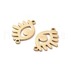 Ion Plating(IP) 304 Stainless Steel Hollow Connector Charms STAS-P332-06G-3