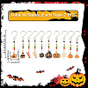 Halloween Theme Alloy Enamel Pendant Decorations HJEW-AB00251-2