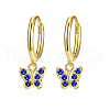Elegant S925 Sterling Silver Butterfly Hoop Earrings BR6455-7-1