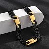 304 Stainless Steel Cuban Link Chains Bracelets for Women Men BJEW-A031-05B-EB-4