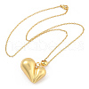 201 Stainless Steel Love Heart Pendant Necklaces for Women NJEW-Z069-01G-01-4