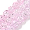Spray Painted Crackle Glass Beads Strands DGLA-C002-6mm-03-3