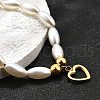 304 Stainless Steel Heart Charm Bracelets for Women BJEW-C098-09G-3
