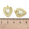 Brass Micro Pave Clear Cubic Zirconia Pendants KK-L213-013G-3