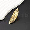 Fashionable Hollow Out Pattern Brass Cuff Rings for Women MY4102-1-1