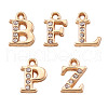 Alloy Rhinestone Charms ALRI-T008-01G-10