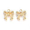 Brass Micro Pave Cubic Zirconia Charms KK-N257-41G-1