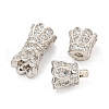 925 Sterling Silver with Rhinestone Screw Clasps STER-B005-39B-P-2