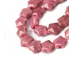 Natural Rhodonite Star Beads Strands G-Z080-A07-4