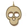 Brass Micro Pave Cubic Zirconia Pendants KK-U055-08G-02-1